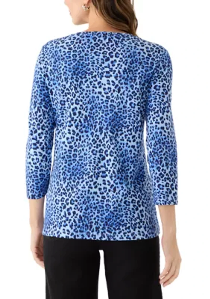 Women's 3/4 Sleeve Print Shirt