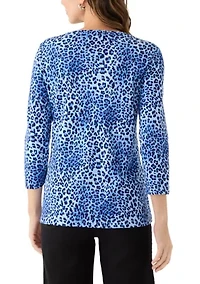 Women's 3/4 Sleeve Print Shirt