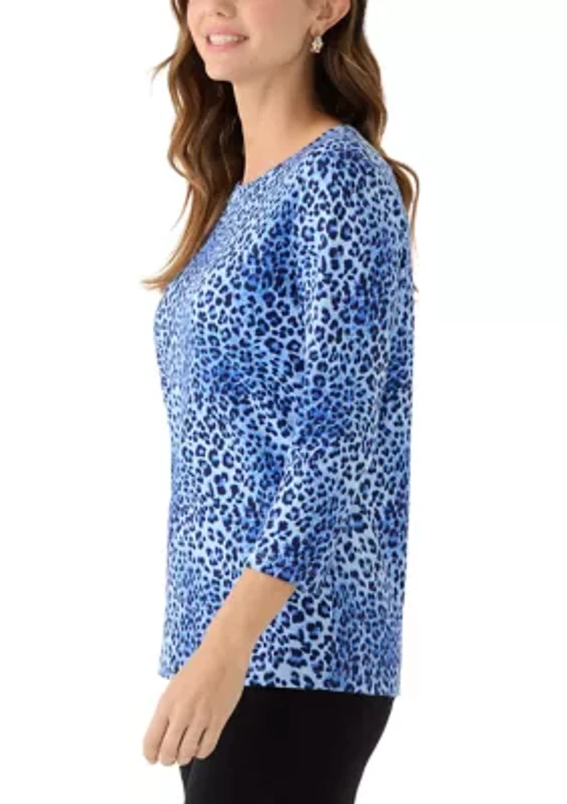 Women's 3/4 Sleeve Print Shirt