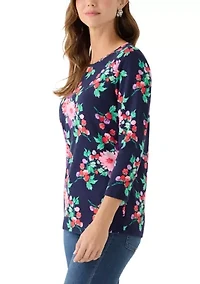 Women's 3/4 Sleeve Print Shirt