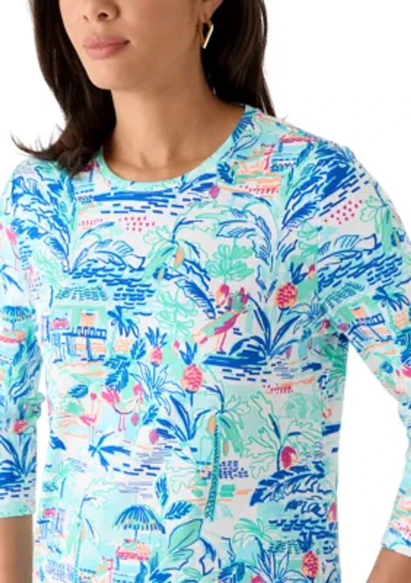 Women's 3/4 Sleeve Print Shirt