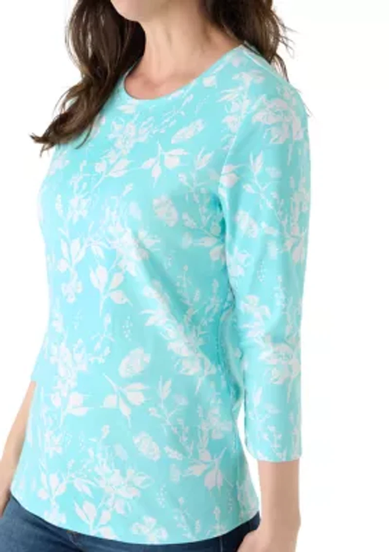 Women's 3/4 Sleeve Print Shirt