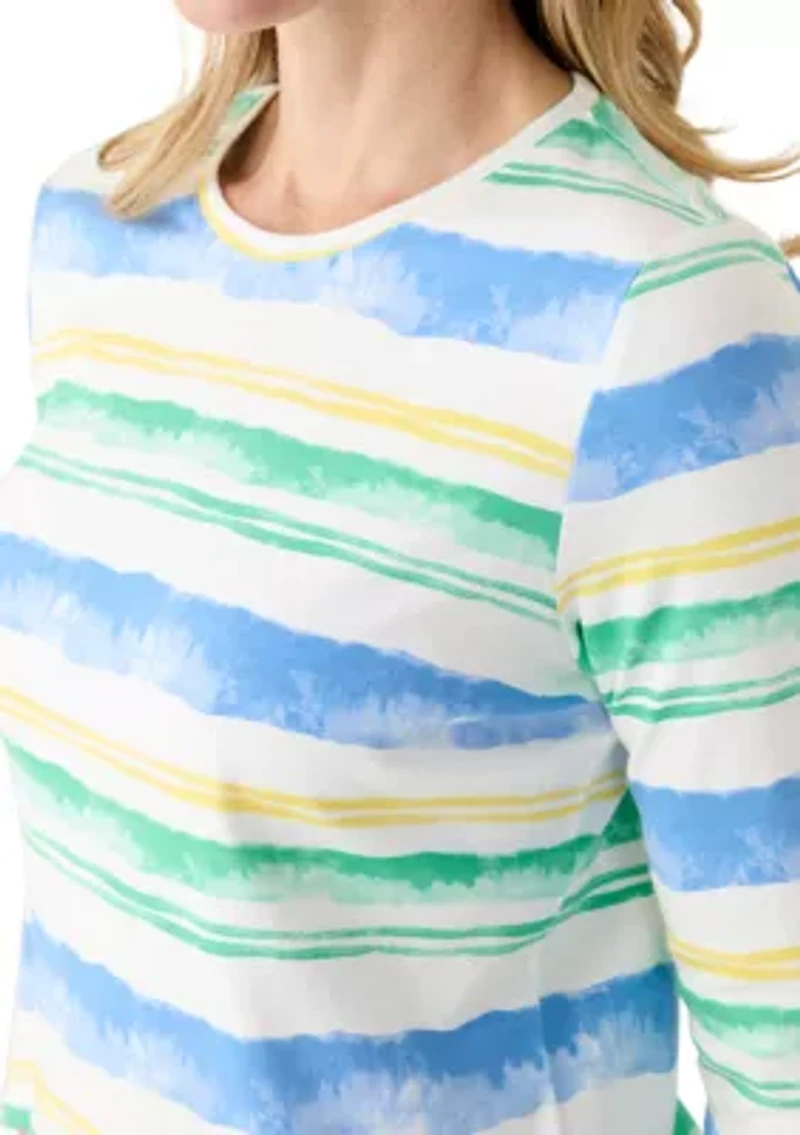 Women's 3/4 Sleeve Striped Shirt