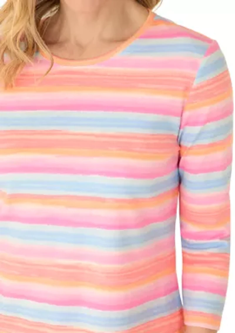 Women's 3/4 Sleeve Striped Shirt