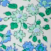 Women's Three-Quarter Sleeve Crew Neck Tunic Top with Tab