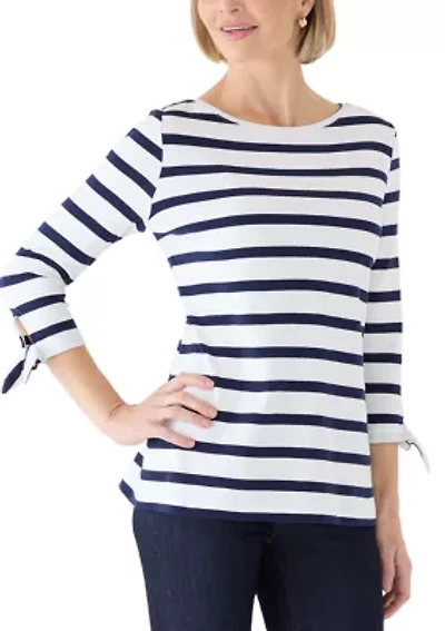 Women's 3/4 Tie Sleeve Shirt