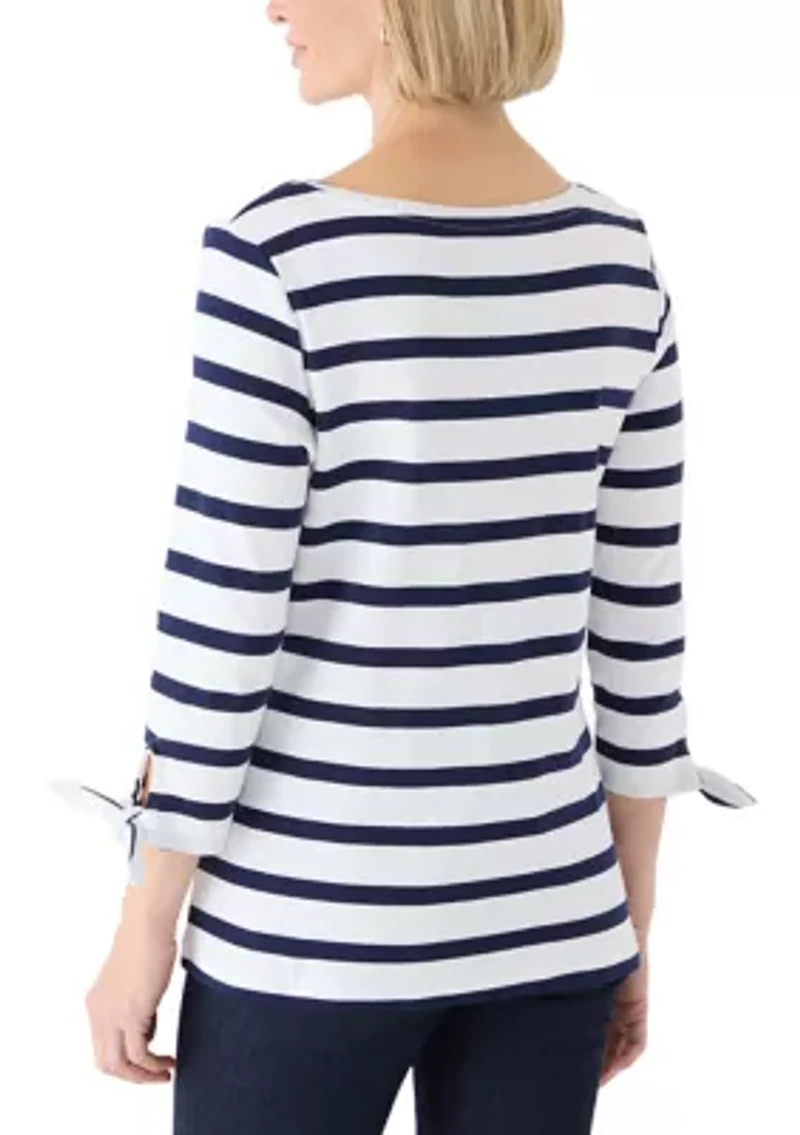 Women's 3/4 Tie Sleeve Shirt