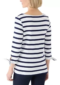 Women's 3/4 Tie Sleeve Shirt