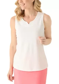 Women's Sleeveless Split Neck Tank