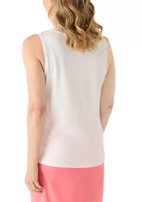 Women's Sleeveless Split Neck Tank