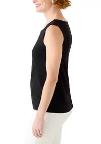 Women's Sleeveless Split Neck Tank