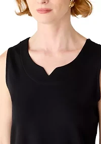 Women's Sleeveless Split Neck Tank