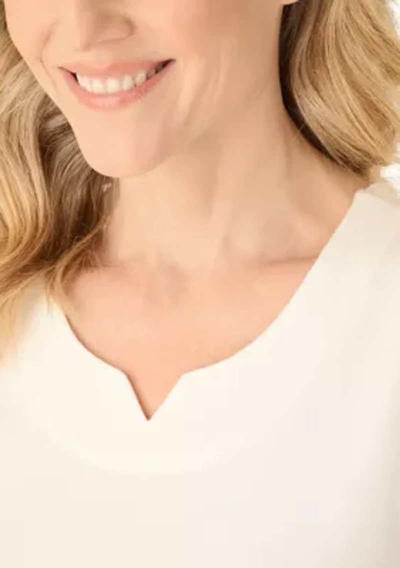 Women's Sleeveless Split Neck Tank