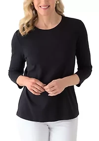Women's Three-Quarter Sleeve Crew Neck T-Shirt