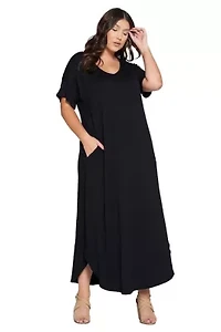 Plus Scarlett Maxi Pocket Dress