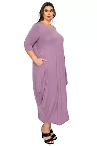 Plus Evelyn Bubble Hem Pocket Dress