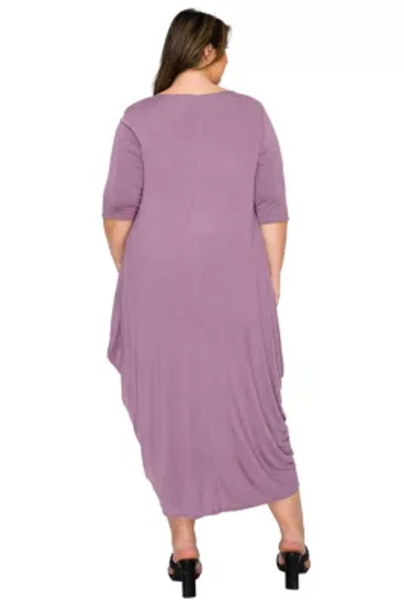 Plus Evelyn Bubble Hem Pocket Dress