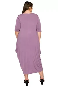 Plus Evelyn Bubble Hem Pocket Dress