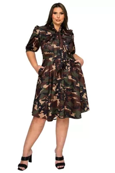 Plus Outlaw Pocket Flare Dress