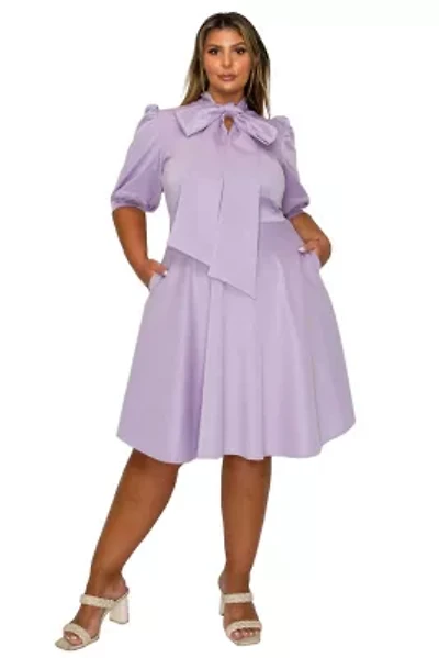 Plus Carina Donna Flare Dress w/ Pockets