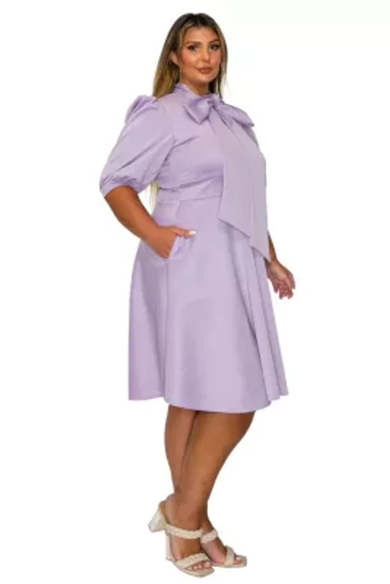 Plus Carina Donna Flare Dress w/ Pockets