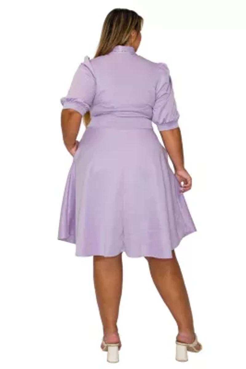 Plus Carina Donna Flare Dress w/ Pockets