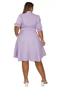 Plus Carina Donna Flare Dress w/ Pockets