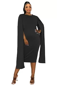 Plus Naomi Cape Dress