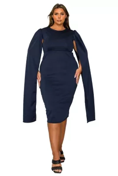 Plus Naomi Cape Dress