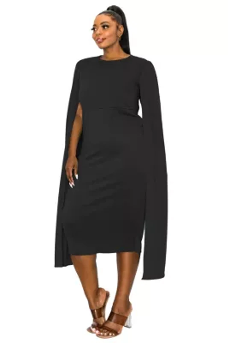 Plus Naomi Cape Dress