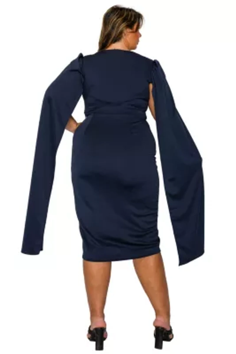Plus Naomi Cape Dress