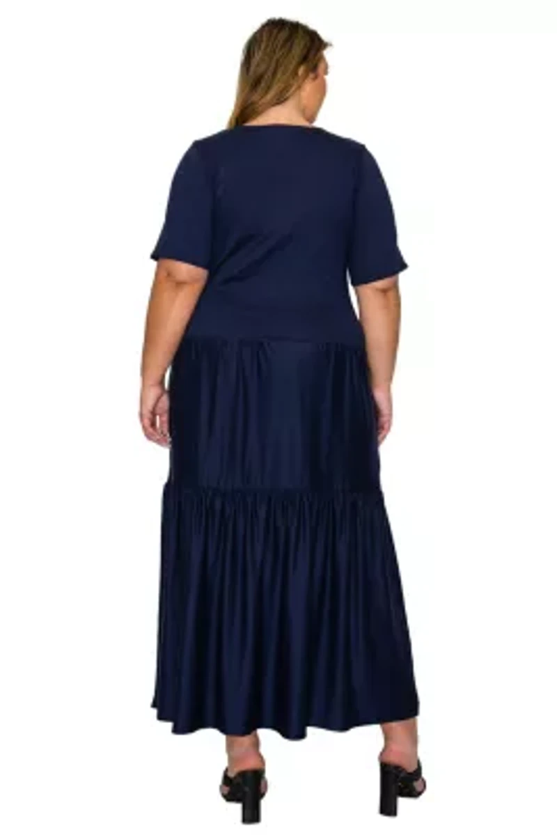 Plus Jourdan Tiered Maxi Dress