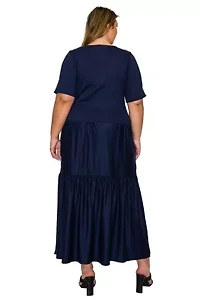 Plus Jourdan Tiered Maxi Dress