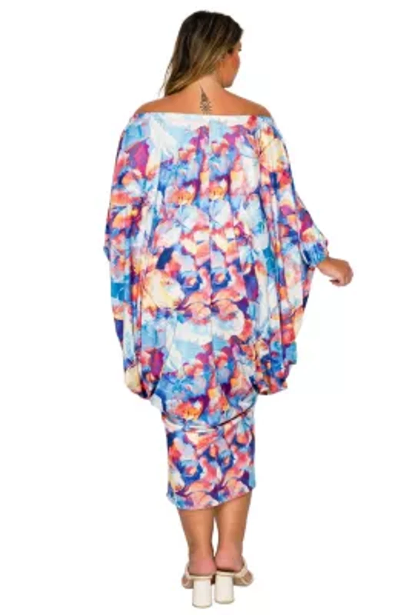 Plus Halle Off Shoulder Taper Hem Dress