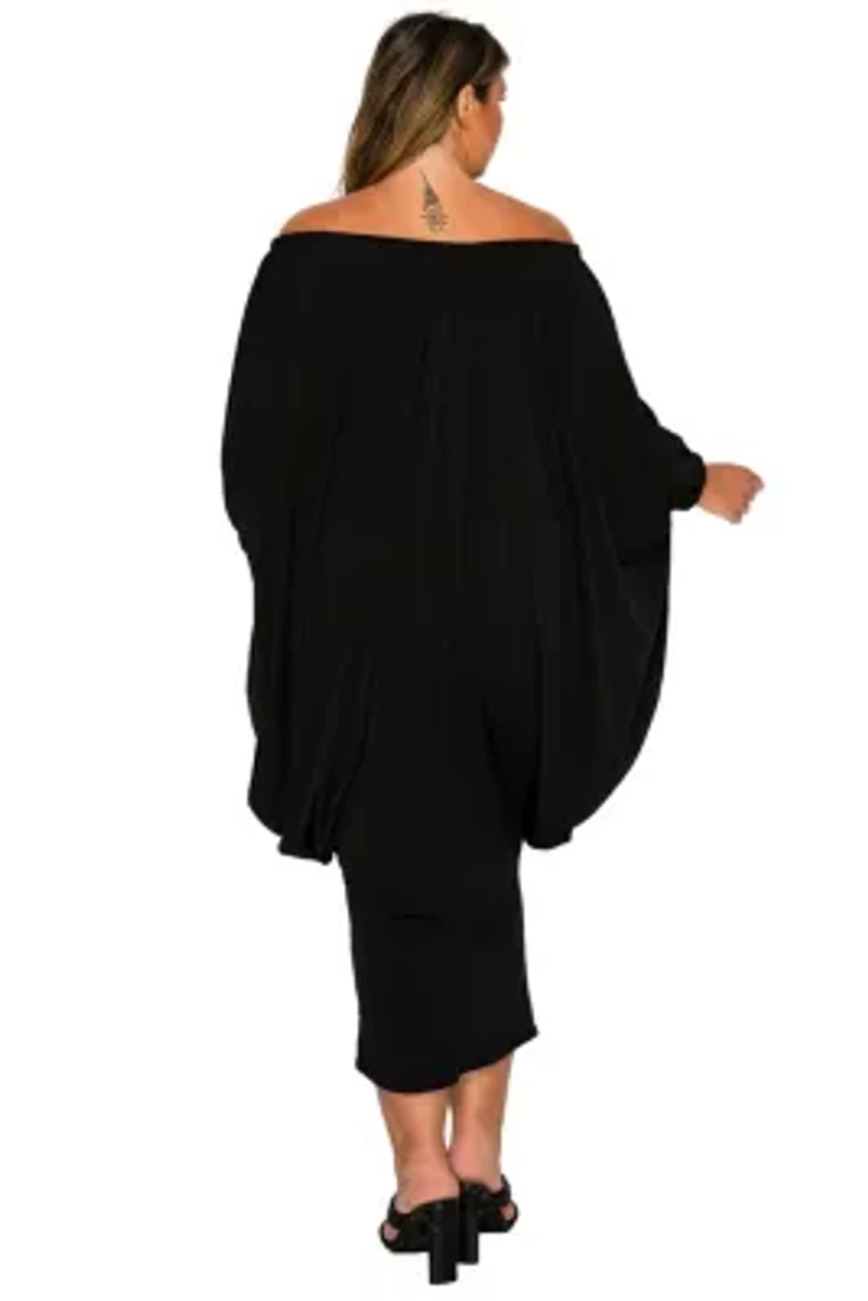 Plus Eero Off Shoulder Taper Hem Dress