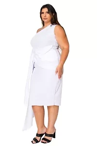 Plus Esme Front Draped Sash Dress