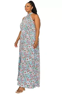 Plus Micaela Halter Neck Dress