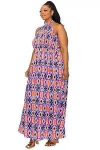 Plus Rios Halter Neck Dress