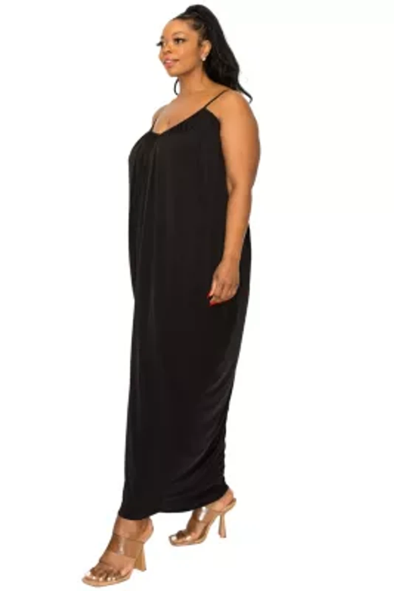 Plus Adora Ruched Spaghetti Strap Dress