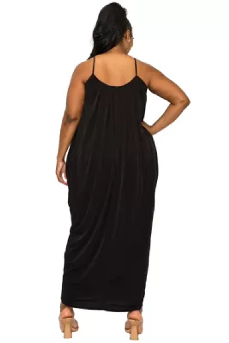 Plus Adora Ruched Spaghetti Strap Dress