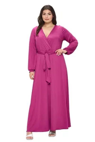 Plus Espinoza Surplice Maxi Dress
