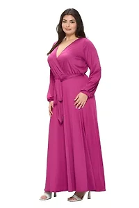 Plus Espinoza Surplice Maxi Dress