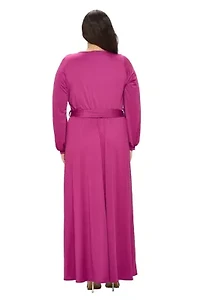 Plus Espinoza Surplice Maxi Dress