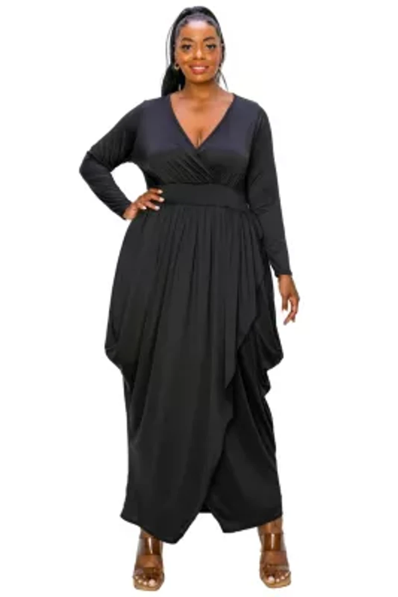 Plus Giuliana Tulip Hem Maxi Dress