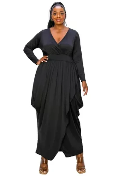 Plus Giuliana Tulip Hem Maxi Dress