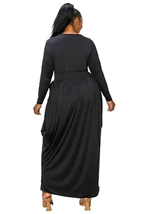 Plus Giuliana Tulip Hem Maxi Dress