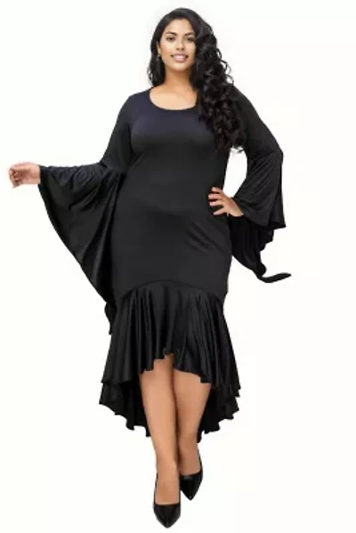 Plus Arielle Flowy Mermaid Hem Dress