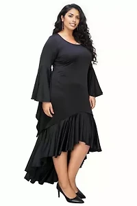 Plus Arielle Flowy Mermaid Hem Dress