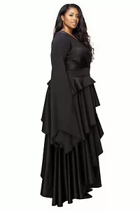 Plus Zeta Ruffled Drama Dress
