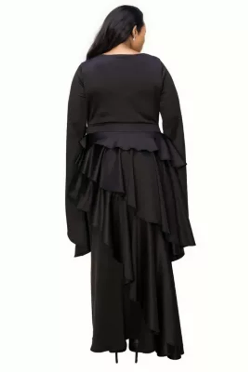 Plus Zeta Ruffled Drama Dress
